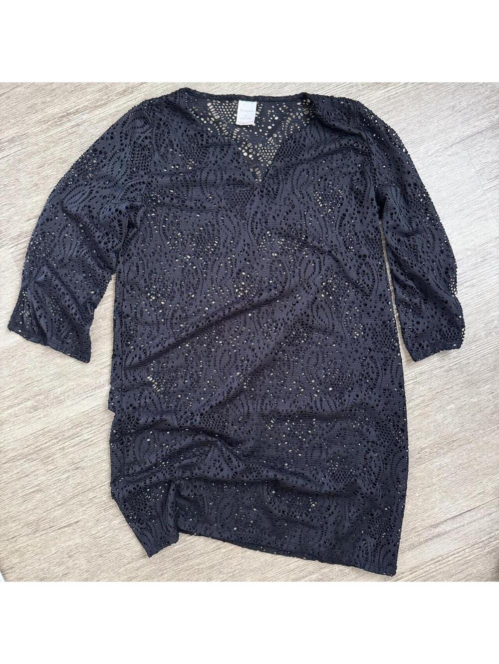 Merona Small Black Lace Dress/Coverup